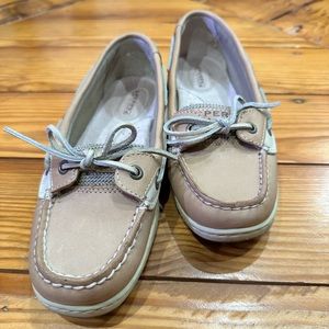 Sperry Women’s Top-Sider Angelfish Leather Boat Shoes (9102047) Tan Size 7.5M